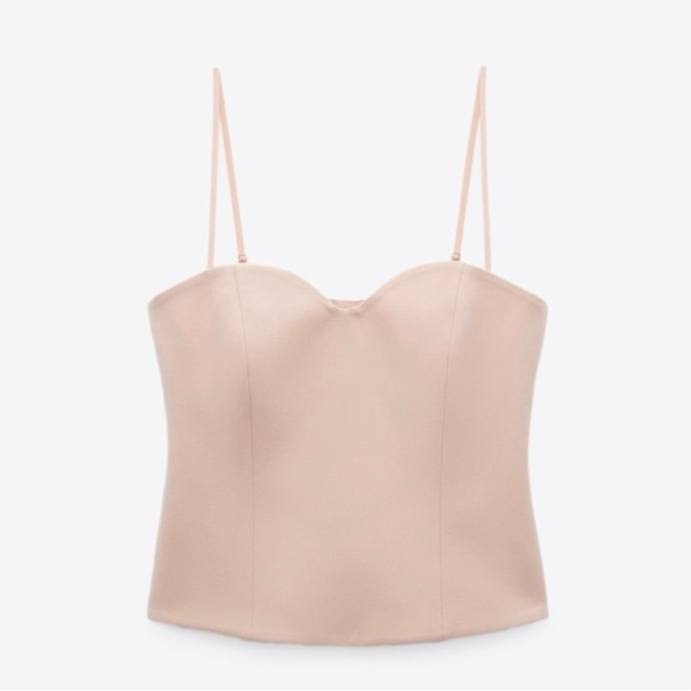 Zara Light Pink Sweetheart Neckline Bustier